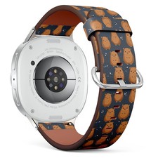Capybaras Dark Blue Vegan Leather Watch Band 40/44/46mm 