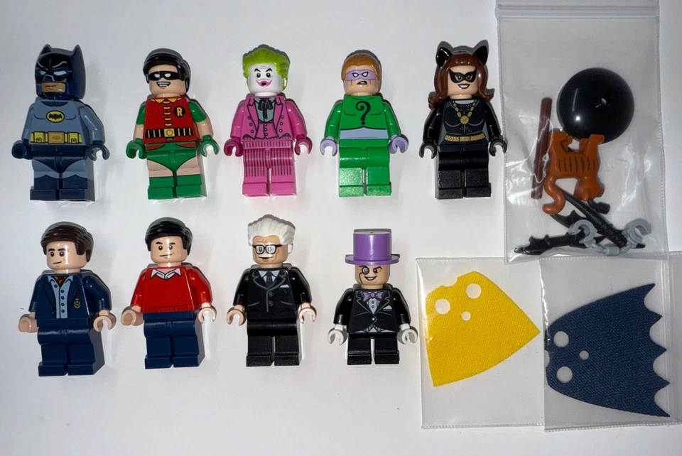 Lego DC 76052 Batman Classic TV Series ALL 9 Minifigures BATMAN ROBIN JOKER NEW - Image 3 of 4
