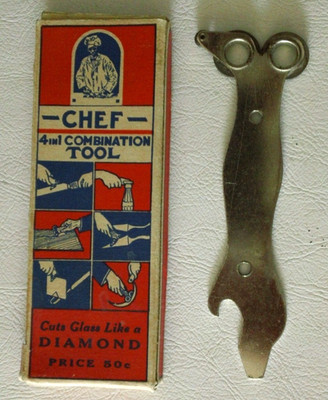 Vintage 1950's CHEF 4in1 Combination Tool in Box