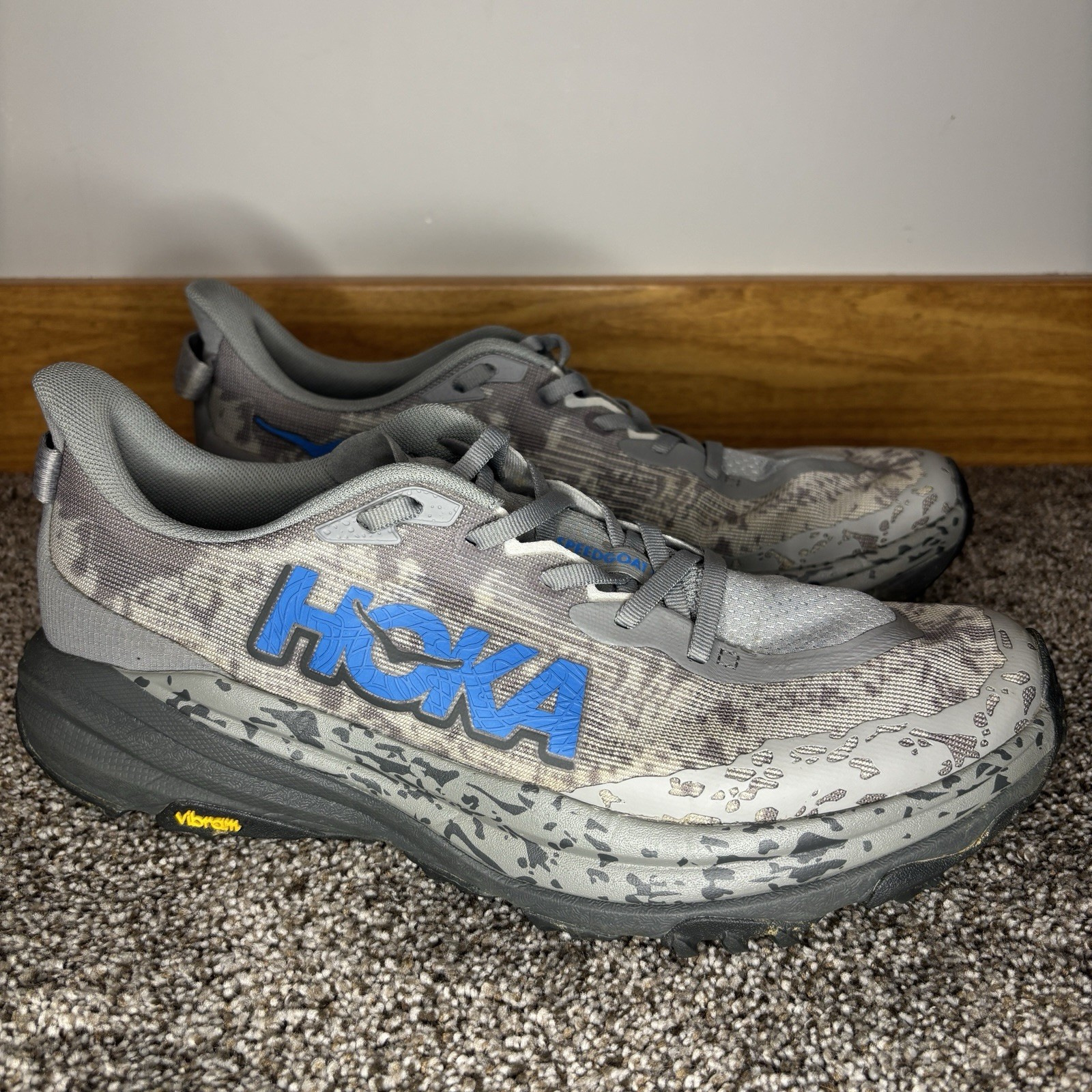 Hoka One One Mens Speedgoat 6 1147830 GCG Gray Running Shoes Sneakers Size 10 D thumbnail 2