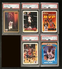 1990s Michael Jordan Graded Slab Lot (5) most PSA 8s Chicago Bulls Basketball