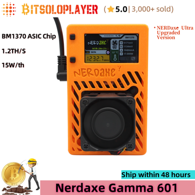 Upgraded Nerdaxe Gamma 601, 1.2TH/s Bitcoin Asic Solo Miner BTC