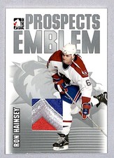Ron Hainsey 2004-05 ITG Heroes and Prospects Emblems Patch */30 #GUE-31 Hamilton