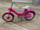 Vintage 1983 Barbie Motor Bike Moped Scooter Pink kickstand