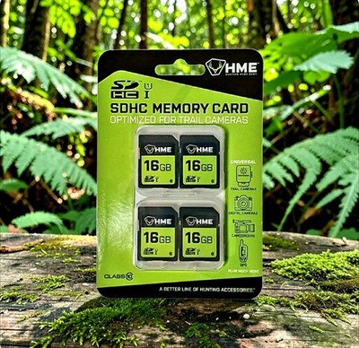 4-Pack HME 16GB SD -Optimized For Trail Cams.Brand New In 4-Pack Fast Shipping. 