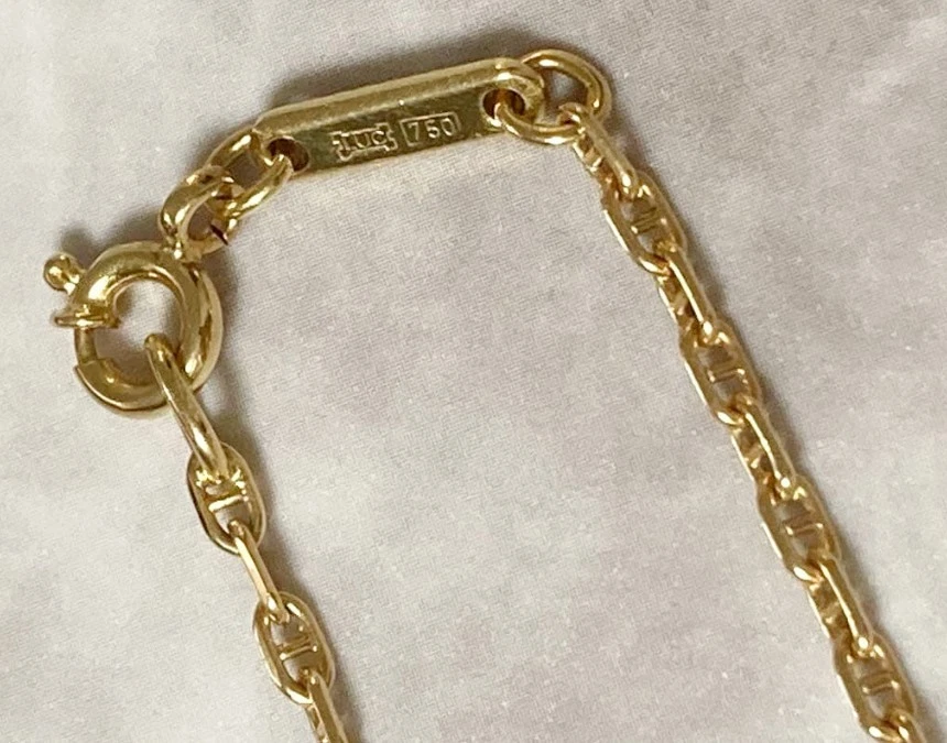 Chopard 18k Yellow Gold Link Chain Necklace 6.9grams 16.9inches - Image 4 of 4