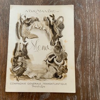 menu paquebot Normandie 15 mai 1936