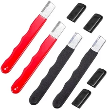 4 Pack Pruning Shears Blade Sharpener Mini Portable Quick Edge Black,Red 