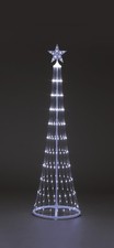 Snowtime Cone Christmas Tree with 320 White Led's - 8 Functions  - 250cm