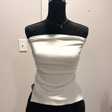 No Brand Women's White and Cream Vest