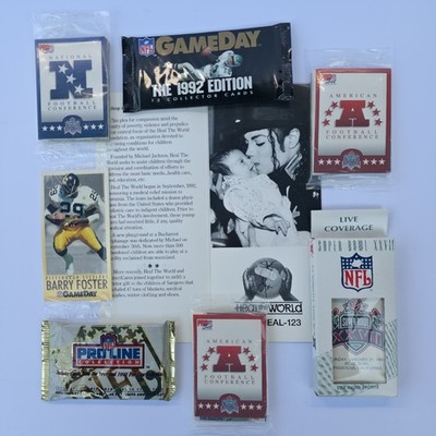 1993 Super Bowl XXVII Lot Cushion Unopened Packs Michael Jackson Halftime Show