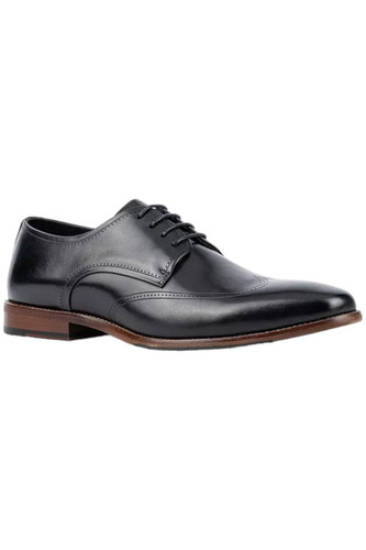 Vintage Foundry Co Men's Leather Orton Oxfords Shoes Black - Afbeelding 1 van 3