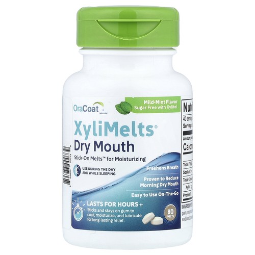 XyliMelts® Dry Mouth, Mild Mint, 80 Melts