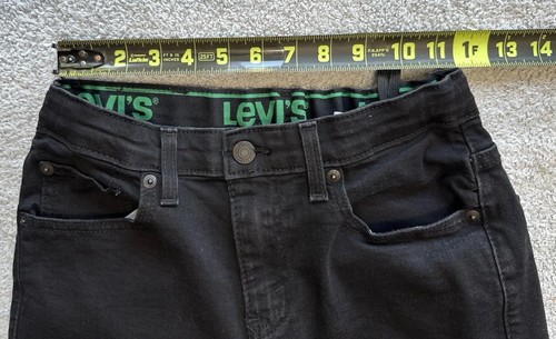 Levis 511 Fit Black Denim Jeans Boys Size 14 Reg 27x29 Adjustable Waist Band - Picture 6 of 8