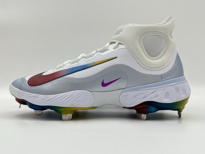 Nike Alpha Huarache Elite 4 Mid Men's Size 11.5 Rainbow Cleats