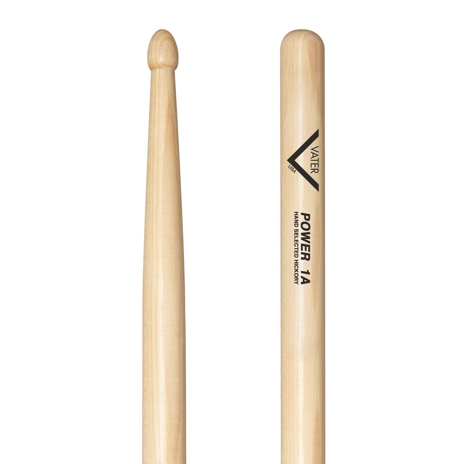 Baguettes VHP1AW en Hickory Américain Série Power 1A avec Olive en Gland