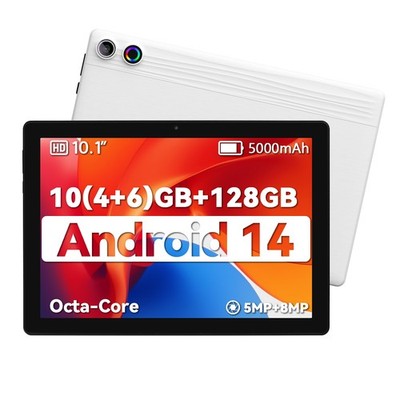 Tablet 10.1 inch 10GB ROM (1TB TF) 64GB ROM WIFI Android14 Bluetooth Dual Camera