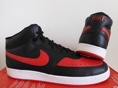 NIKE COURT VISION MID BLACK-UNIVERSITY RED-WHITE  display picture 2