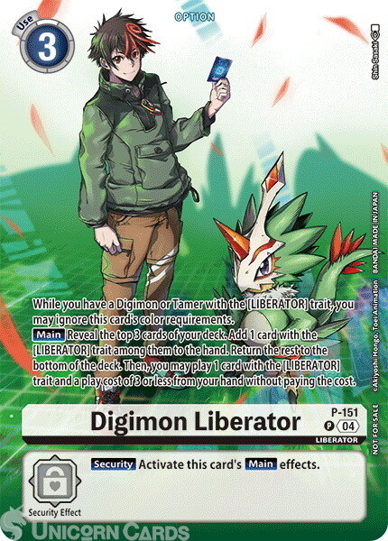 P-151 Digimon Liberator : Promo Alternative Art Digimon Card : EX07: Digimon Lib