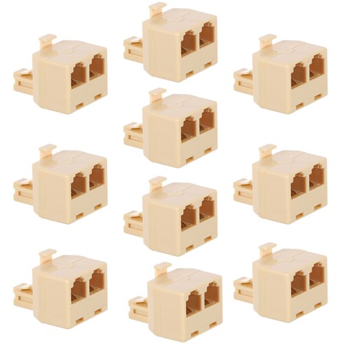 10 PCS Telephone Cable Seperater Double Adapter Line Splitter - Afbeelding 10 van 12
