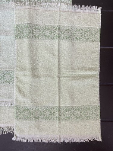 Vintage Retro 70’s Towels JCPenney USA Green Bath Hand Wash Wash Cloth Set of 5 - Picture 2 of 8