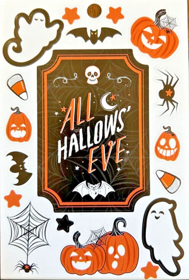 HALLOWEEN, ALL HALLOWS EVE, PUMPKIN GHOST,  ONE SHEET BEAUTIFUL STICKERS #HALL13 - Image 2 of 2