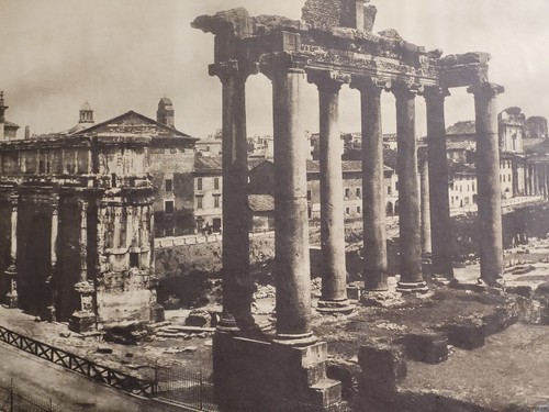 Antique Framed Roman Forum Sepia Photograph Architecture Ruins Grand Tour Decor - Picture 3 of 7
