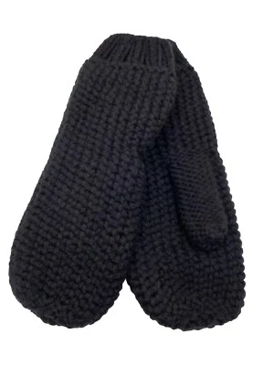 Fäustlinge Faust Handschuhe Winter Damen Strick Gefüttert Warm Schwarz o. Grau - Bild 1 von 4