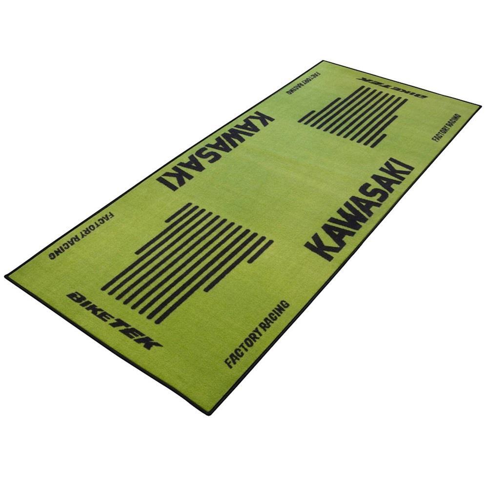 BikeTek Series 3 Kawasaki Workshop Garage Motorcycle Bike Mat Non-Slip 190x80 cm