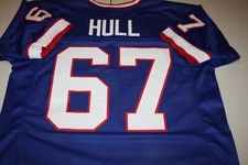 KENT HULL #67 SEWN STITCHED THROWBACK HOME BLUE JERSEY SIZE MENS XL