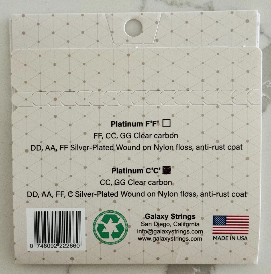 6 of Sets Galaxy Strings Oud Strings, dd Tuning, clear Carbon & Silver plated - Image 2 of 2