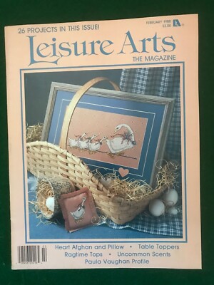 Leisure Arts The Magazine-February 1988 features Gertrude Goose's 'Follow Me''