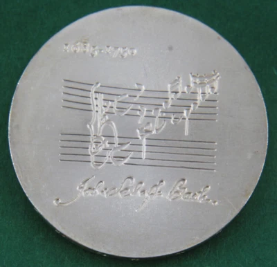 A.S.S DDR 20 Mark Gedenkmünze Bach Bachprobe Silber 1975 J: 1555P stgl Bfr R - Bild 1 von 4