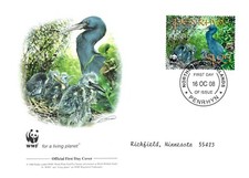 Pacific Reef Egret WWF Stamp World Wildlife Fund Official First Day Cover 2008