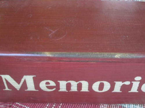 Rustic Red Memory Box Photo Case Wooden Trinkets, Keep Sakes 14" x 7" x 4" Deep - Picture 13 of 14