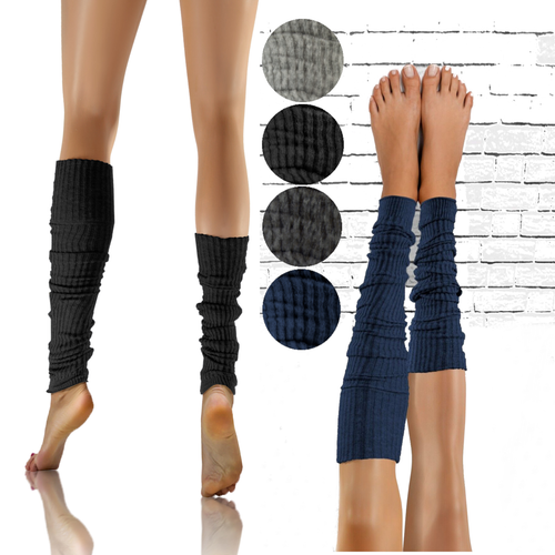 4 Paires Jambières Courtes Tricotées Pour Femmes - Chauffe-Jambes Hiver Guêtres Traditionnelles