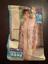 Butterick See&Sew Sewing Pattern 5886 Jacket Dress Size B (12-16) - Uncut