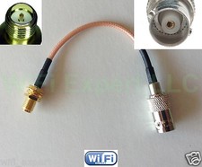 1x BNC Female to RP-SMA FEMALE RF pigtail Cable RG316/RG174 4-20in USA Assmbld
