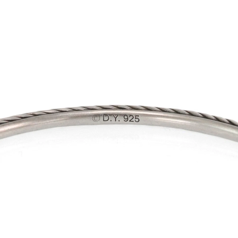 Brazalete Cable David Yurman Confeti Diamante Plata Esterlina LIQUIDACIÓN Foto 3 de 4