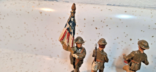 Elastolin parade marching band soldiers EARLY composition toy soldiers - Picture 12 of 12