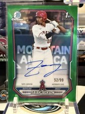 2026 Bowman Isiah Jackson 1st First Bowman Auto Green Refractor /99 Angels