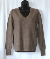 UNIQLO Taupe VNck Cashmere Swtr 33 In Chst 24 In Lng Sz S EXC