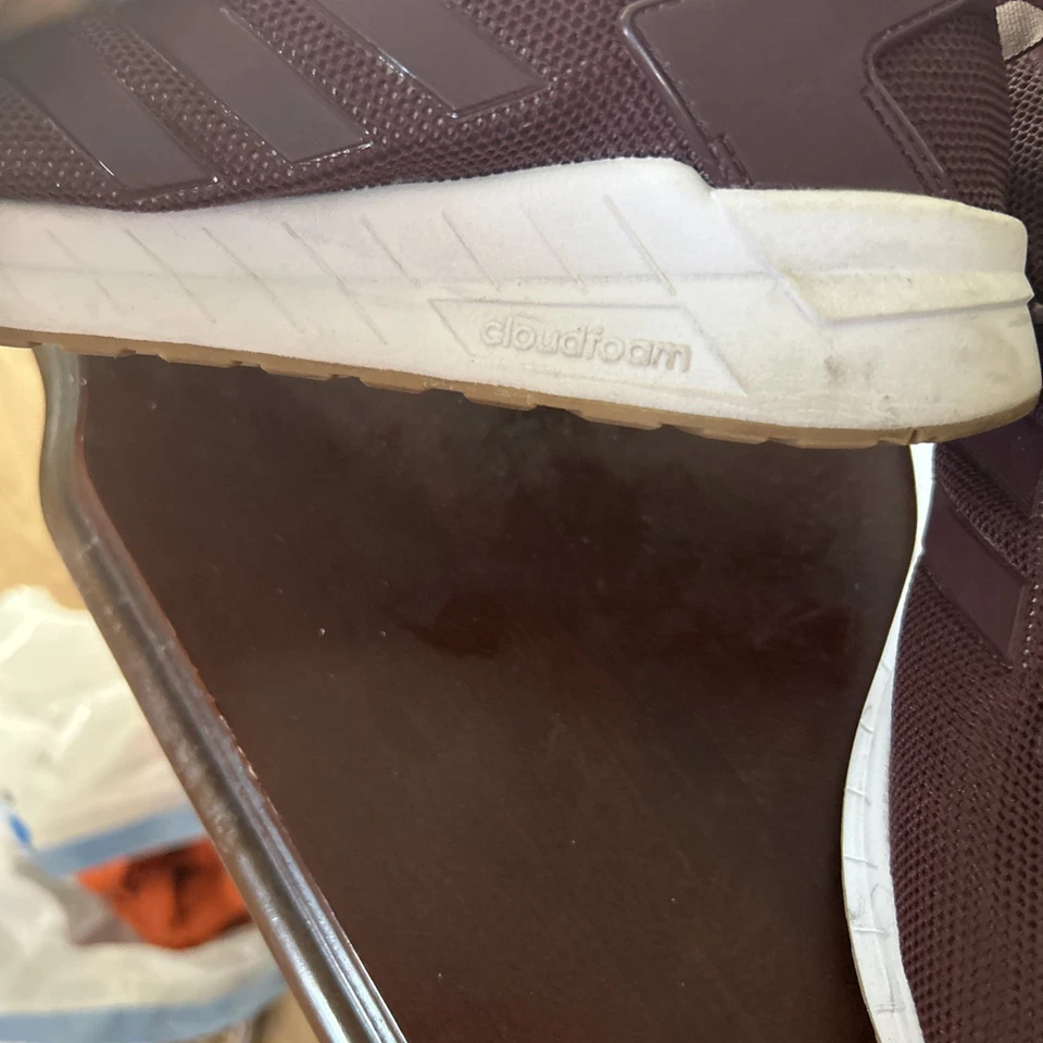 ZAPATOS PARA CORRER ADIDAS MUJER TALLA 9.5 CLOUD FOAM BORGOÑA BUEN ESTADO SIN CAJA Foto 4 de 4