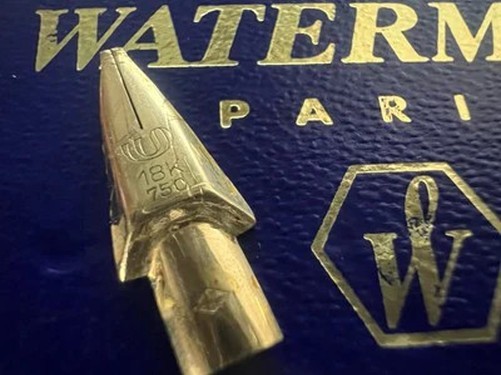 WATERMAN Pluma Estilográfica Con Punta De Oro 18 Quilates Piezas De Repuesto
