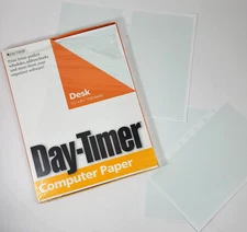 Day-Timer Computer Paper Refill Desk Size 5.5x8.5 inch 98 Double Sheets 7 Ring