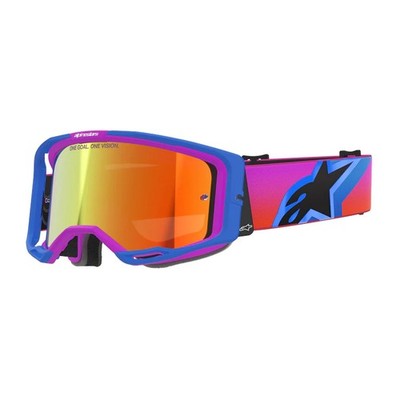 Alpinestars Vision 8 Corp Motocross-Schutzbrille UCLA Blau Lila Orange Mirror