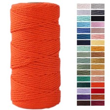 ZXCDINO Orange Macrame Cord 3mm x 109 Yards, Colored x 109yards,