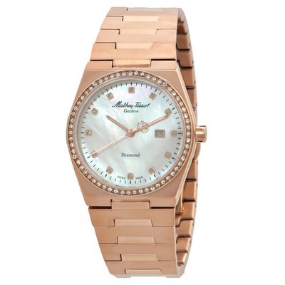 Mathey-Tissot D118SPI Zeus Lady Diamond White Dial 41 mm Women's Watch New