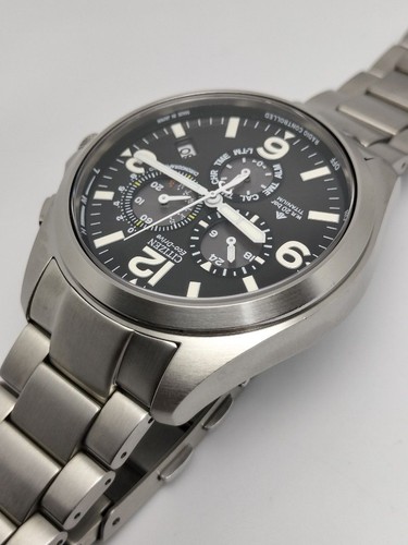 Citizen Promaster CB5920-86E Chronographe Titane Blk SLV 20Bar Solaire Montre - Photo 5 sur 10