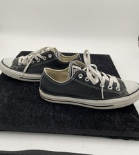 Converse 107348 Chuck Taylor All Star Textured Leather Ox Shoes Black Size 6